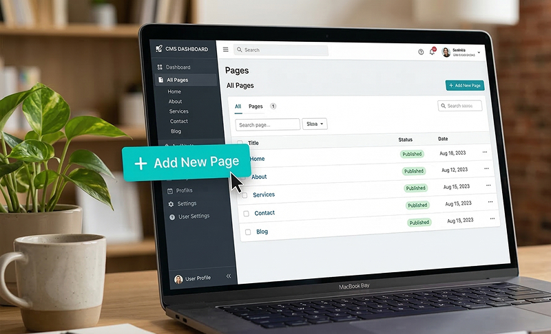 add new pages